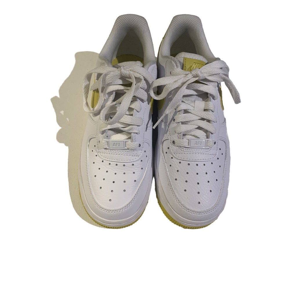 Nike Air Force 1 Low White Bright Citron Sneaker AH0287-103 Women's Shoes Size 5